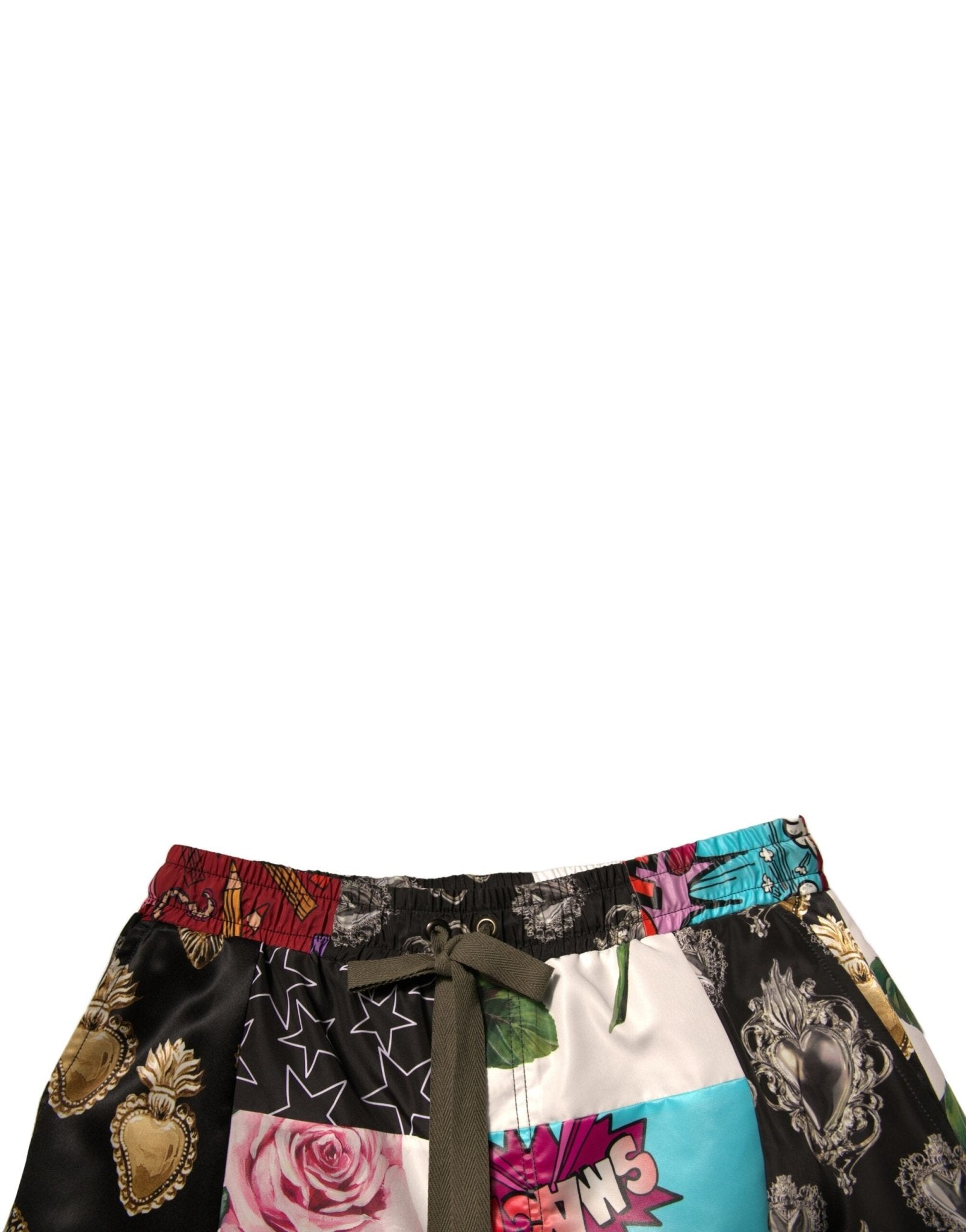 Dolce & Gabbana Multicolor Patchwork Cargo Bermuda Shorts - Sandy Store ByNet