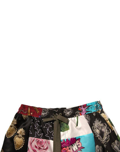 Dolce & Gabbana Multicolor Patchwork Cargo Bermuda Shorts - Sandy Store ByNet