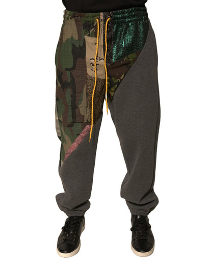 Dolce & Gabbana Multicolor Patchwork Cotton Jogger Sweatpants Pants – IT48 | M par Dolce & Gabbana | Disponible sur Sandy Store ByNet