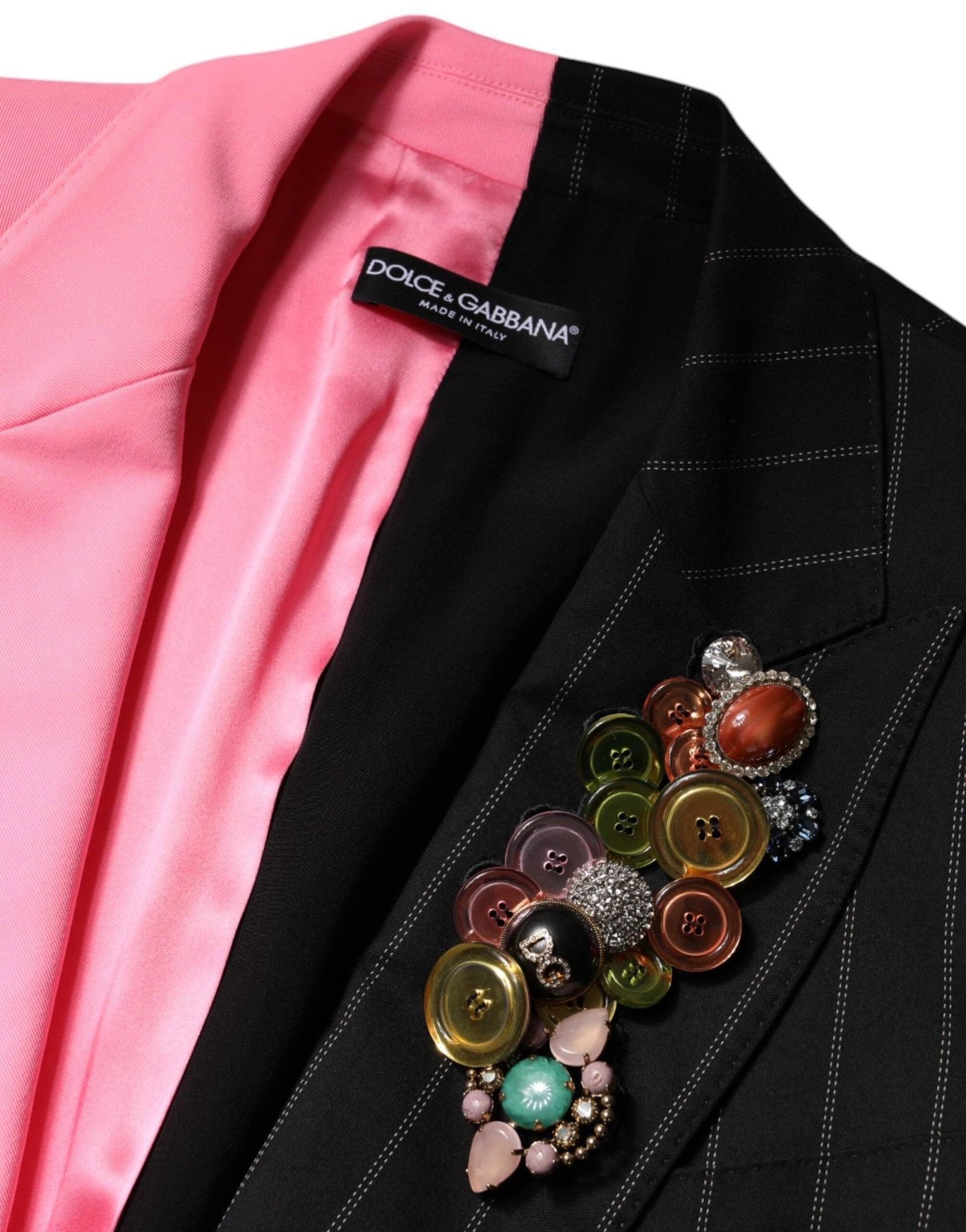 Dolce & Gabbana Multicolor Patchwork Embellished Coat Jacket - Sandy Store ByNet