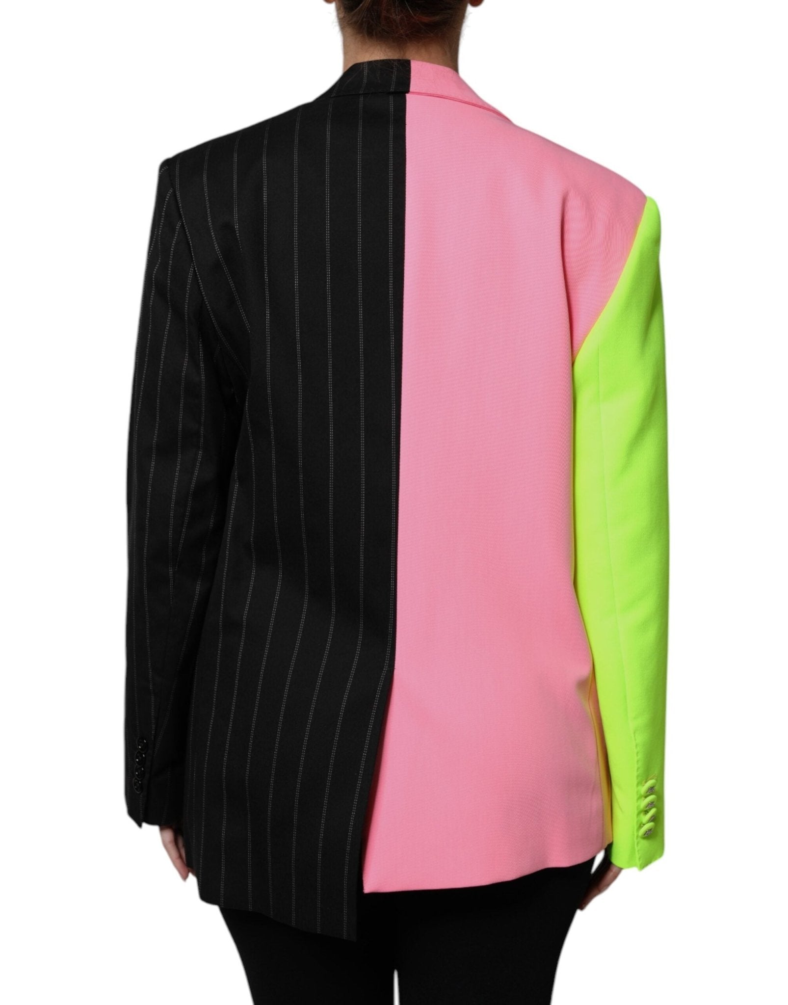 Dolce & Gabbana Multicolor Patchwork Embellished Coat Jacket - Sandy Store ByNet