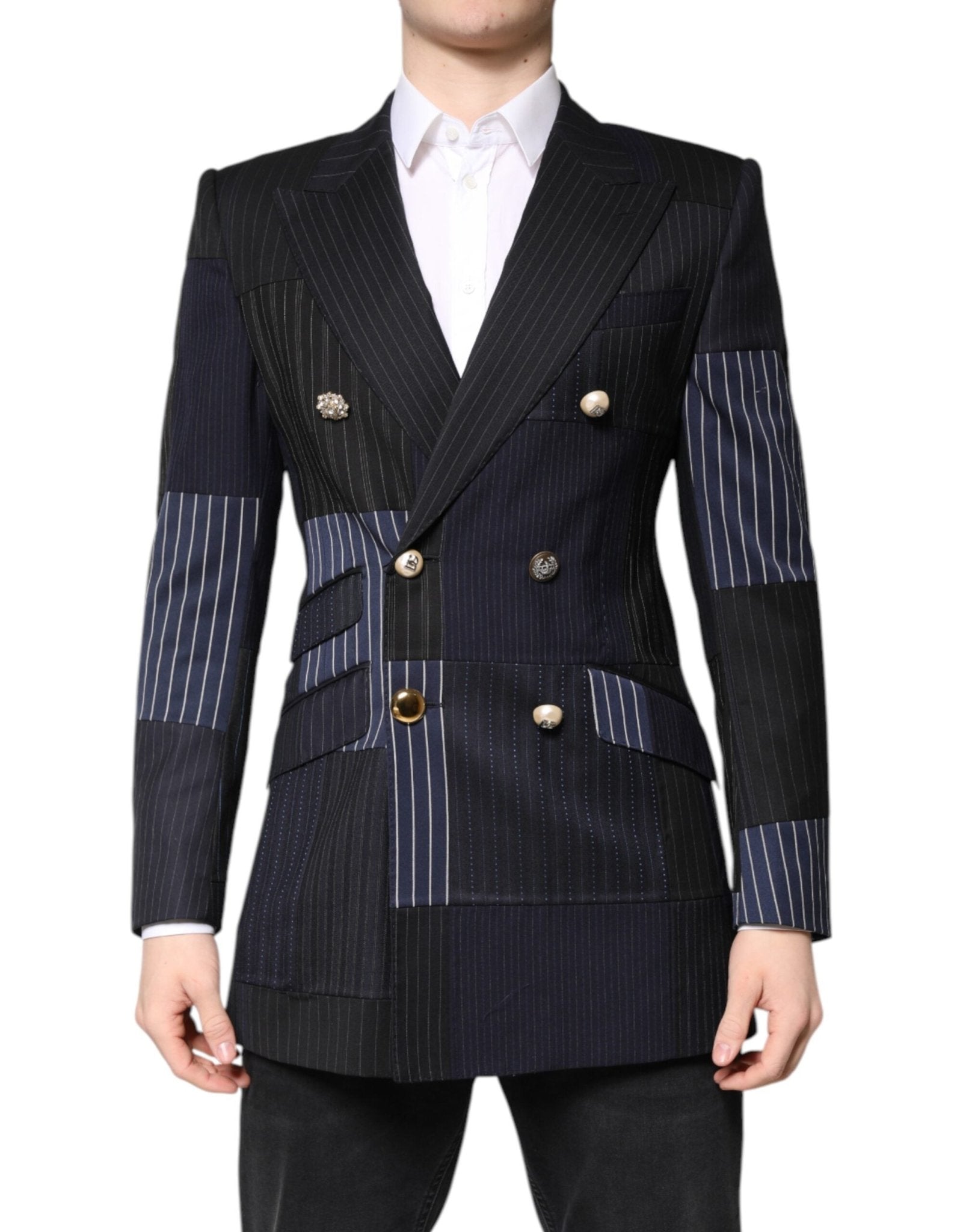 Dolce & Gabbana Multicolor Patchwork Jacket Coat Suit Blazer – IT46 | S par Dolce & Gabbana | Disponible sur Sandy Store ByNet