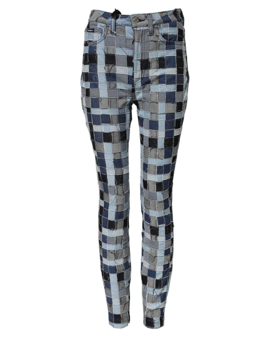 Dolce & Gabbana Multicolor Patchwork Skinny Denim Jeans – IT40|S par Dolce & Gabbana | Disponible sur Sandy Store ByNet