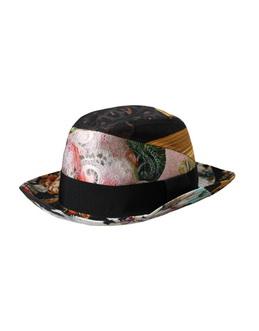 Dolce & Gabbana Multicolor Patchwork Women Fedora Wide Brim Hat – 57 cm|S par Dolce & Gabbana | Disponible sur Sandy Store ByNet