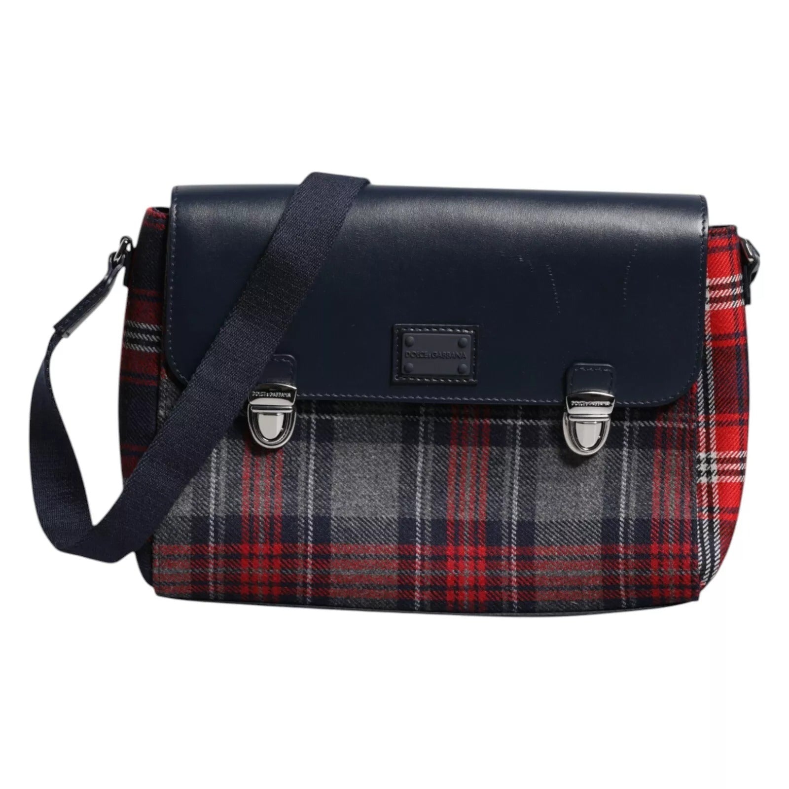 Dolce & Gabbana Multicolor Plaid Wool Calfskin Tartan Satchel Bag – par Dolce & Gabbana | Disponible sur Sandy Store ByNet