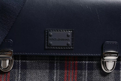 Dolce & Gabbana Multicolor Plaid Wool Calfskin Tartan Satchel Bag – par Dolce & Gabbana | Disponible sur Sandy Store ByNet