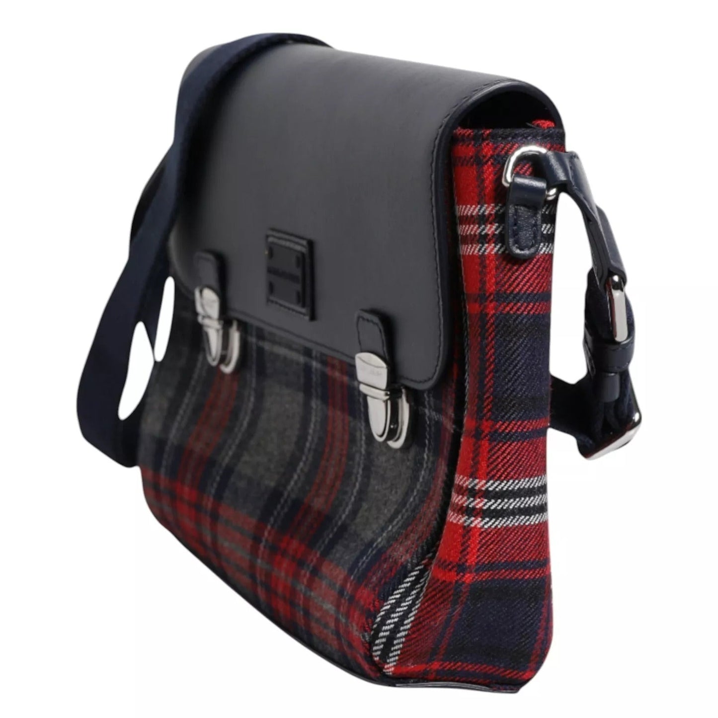 Dolce & Gabbana Multicolor Plaid Wool Calfskin Tartan Satchel Bag – par Dolce & Gabbana | Disponible sur Sandy Store ByNet