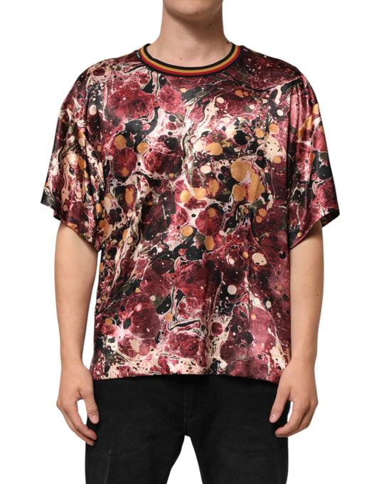 Dolce & Gabbana Multicolor Polyester Marble Print Oversize T-shirt – S par Dolce & Gabbana | Disponible sur Sandy Store ByNet