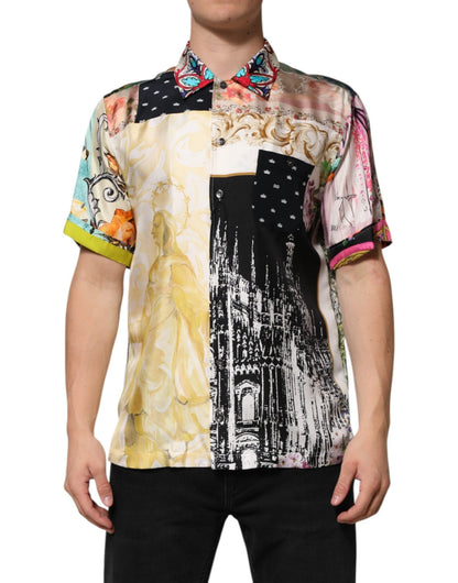 Dolce & Gabbana Multicolor Printed Button Down Casual Shirt – IT39 | S par Dolce & Gabbana | Disponible sur Sandy Store ByNet