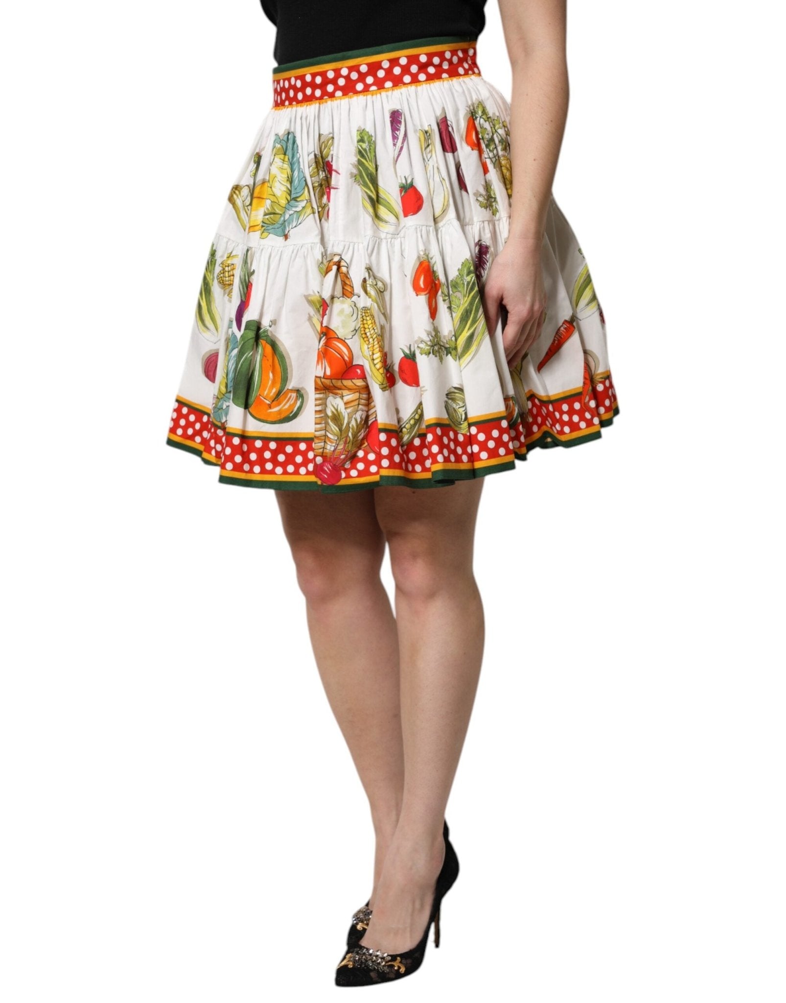 Dolce & Gabbana Multicolor Printed High Waist Mini Skirt - Sandy Store ByNet