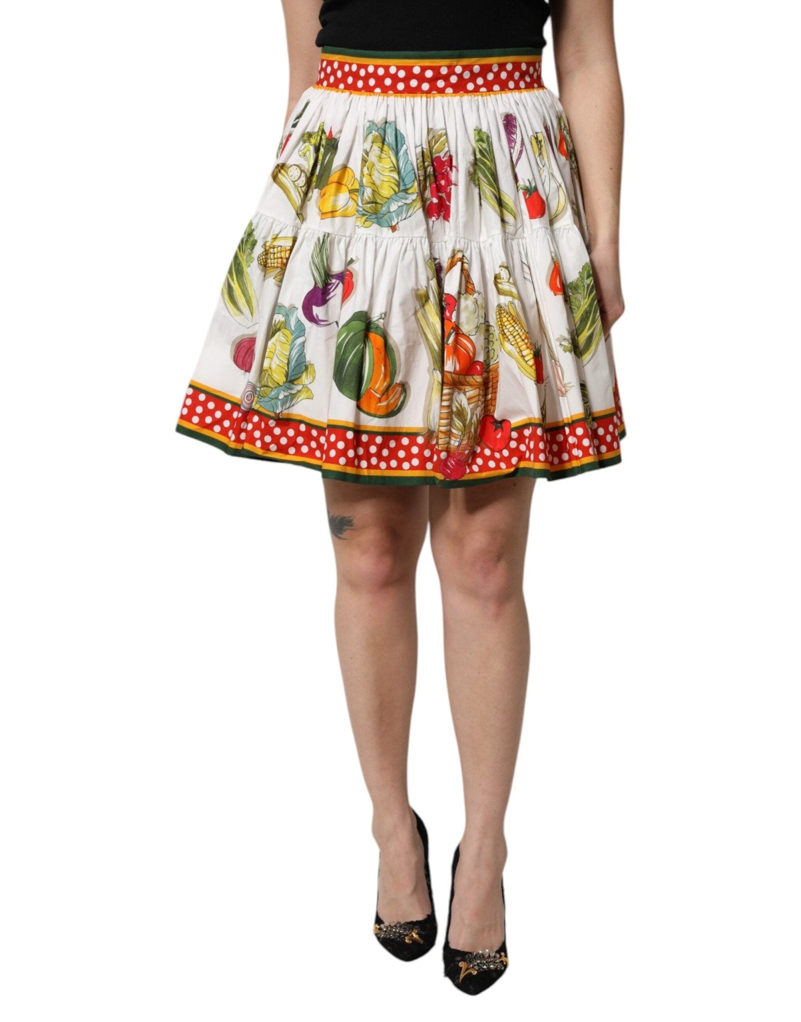Dolce & Gabbana Multicolor Printed High Waist Mini Skirt - Sandy Store ByNet