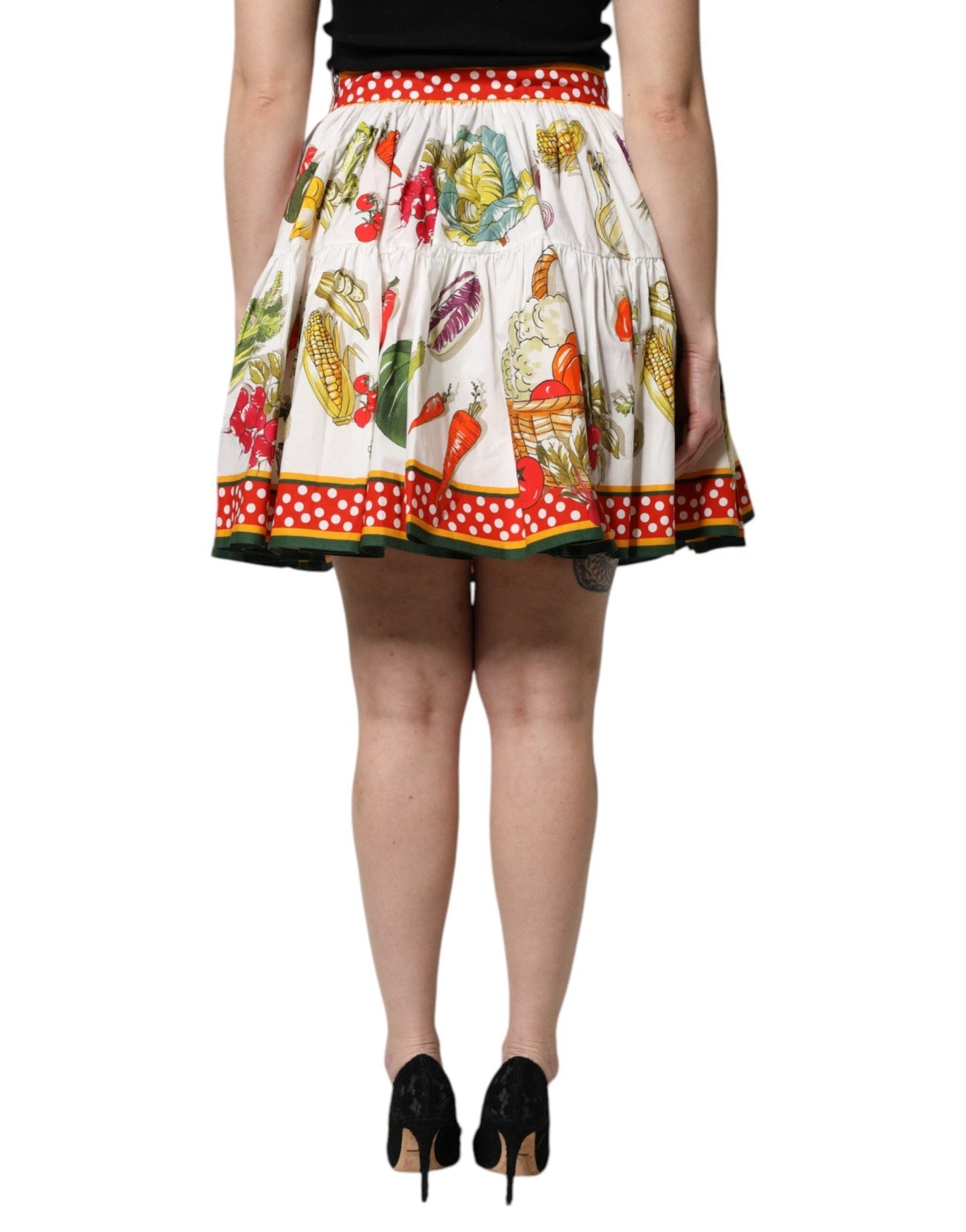 Dolce & Gabbana Multicolor Printed High Waist Mini Skirt - Sandy Store ByNet