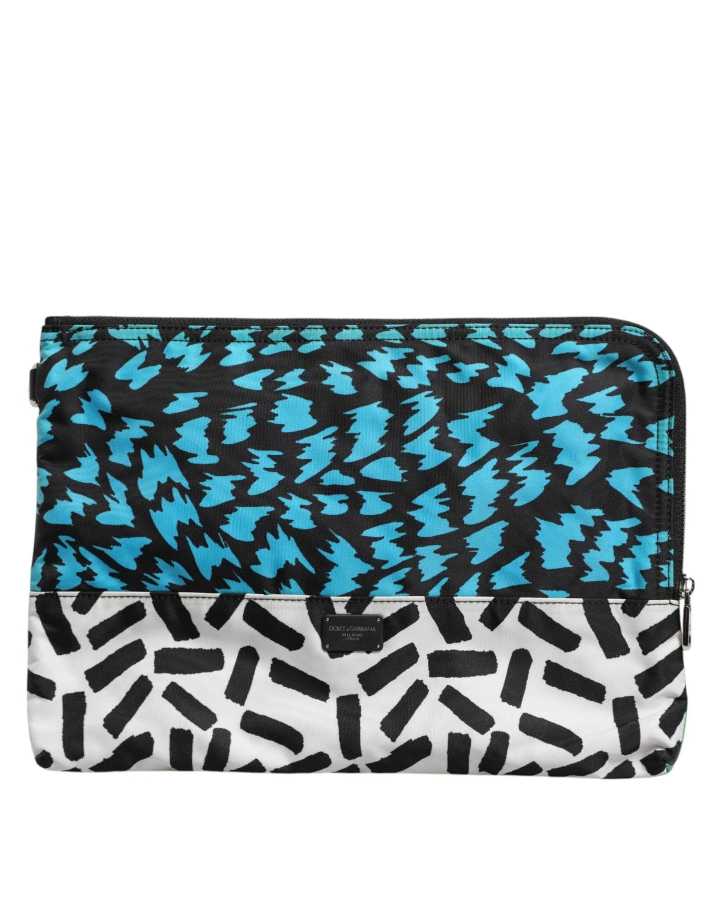 Dolce & Gabbana Multicolor Printed Nylon Logo Plaque Men Clutch Pouch Bag – par Dolce & Gabbana | Disponible sur Sandy Store ByNet