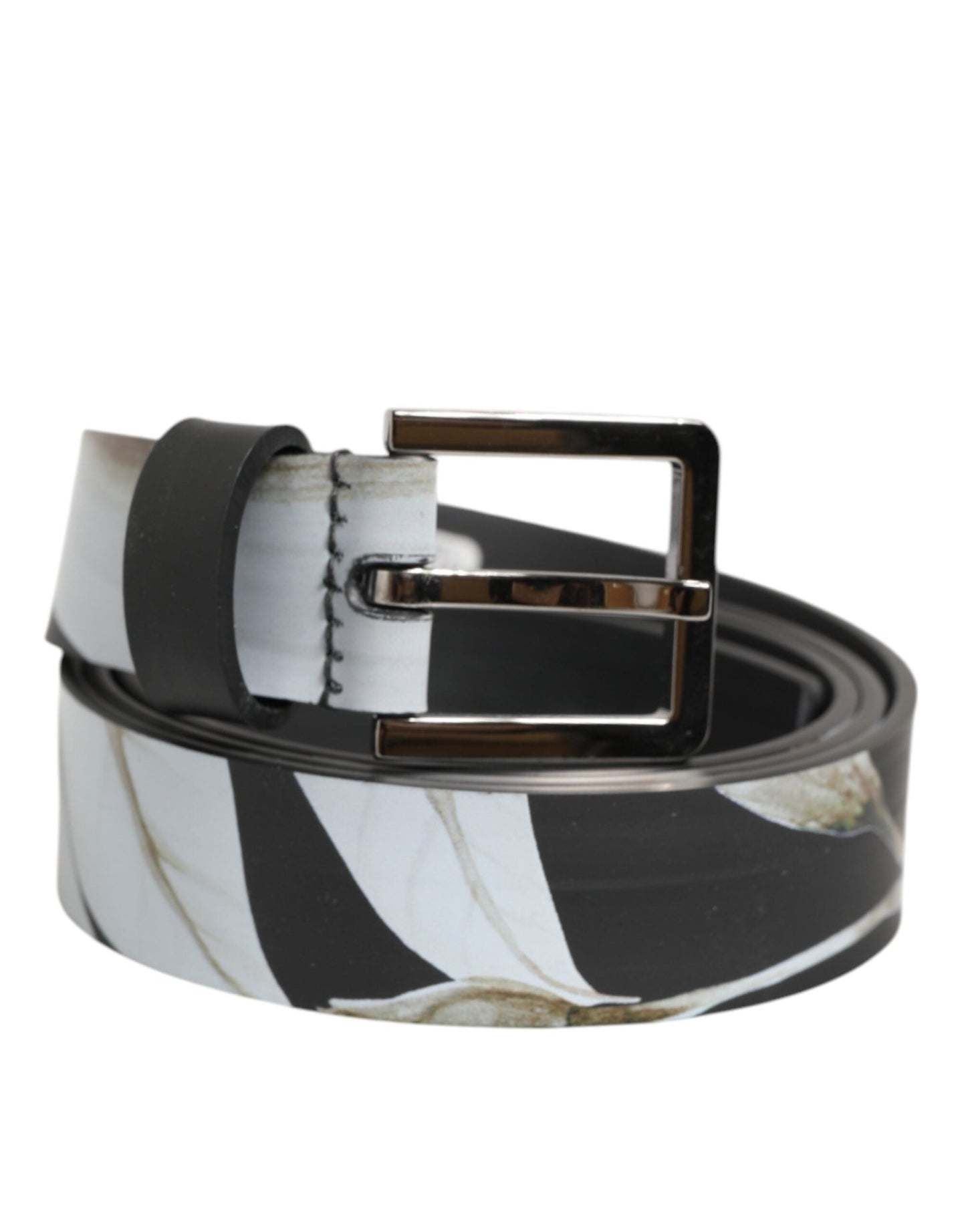 Dolce & Gabbana Multicolor PVC Floral Silver Buckle Men Belt – 90 cm / 36 Inches par Dolce & Gabbana | Disponible sur Sandy Store ByNet