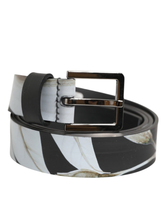 Dolce & Gabbana Multicolor PVC Floral Silver Buckle Men Belt – 90 cm / 36 Inches par Dolce & Gabbana | Disponible sur Sandy Store ByNet
