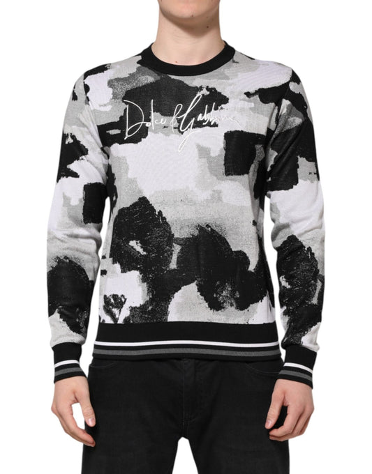 Dolce & Gabbana Multicolor Silk Camouflage Pullover Sweater – IT46 | S par Dolce & Gabbana | Disponible sur Sandy Store ByNet