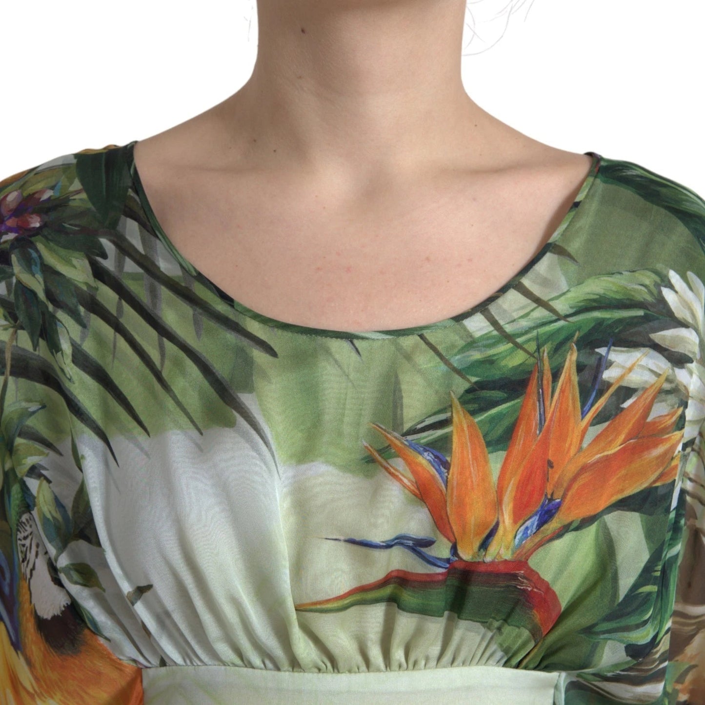 Dolce & Gabbana Multicolor Silk Jungle Print Women Maxi Dress – IT36|XXS par Dolce & Gabbana | Disponible sur Sandy Store ByNet