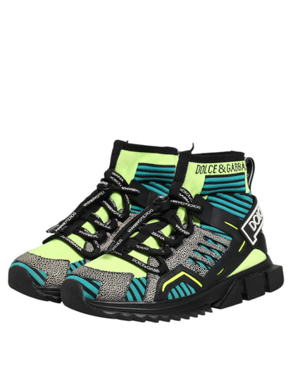 Dolce & Gabbana Multicolor Sorrento Socks Men Sneakers Shoes – EU44/US11 par Dolce & Gabbana | Disponible sur Sandy Store ByNet