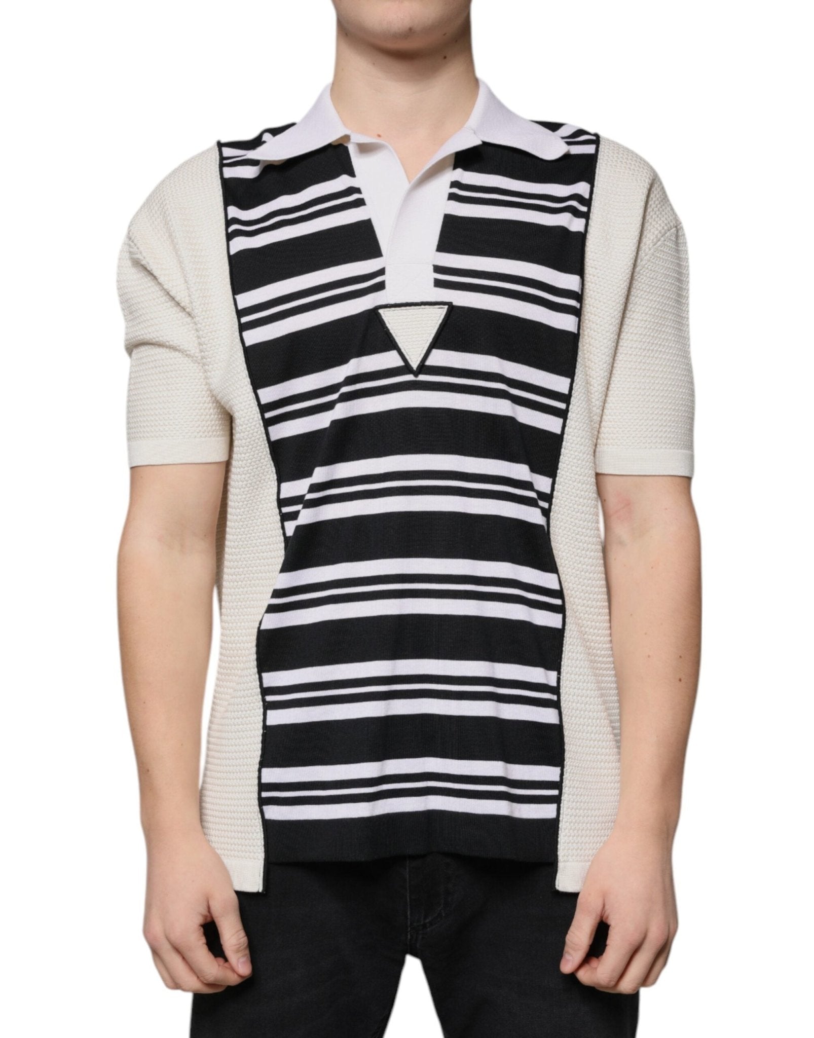 Dolce & Gabbana Multicolor Stripe Collared Polo T-shirt – IT48 | M par Dolce & Gabbana | Disponible sur Sandy Store ByNet