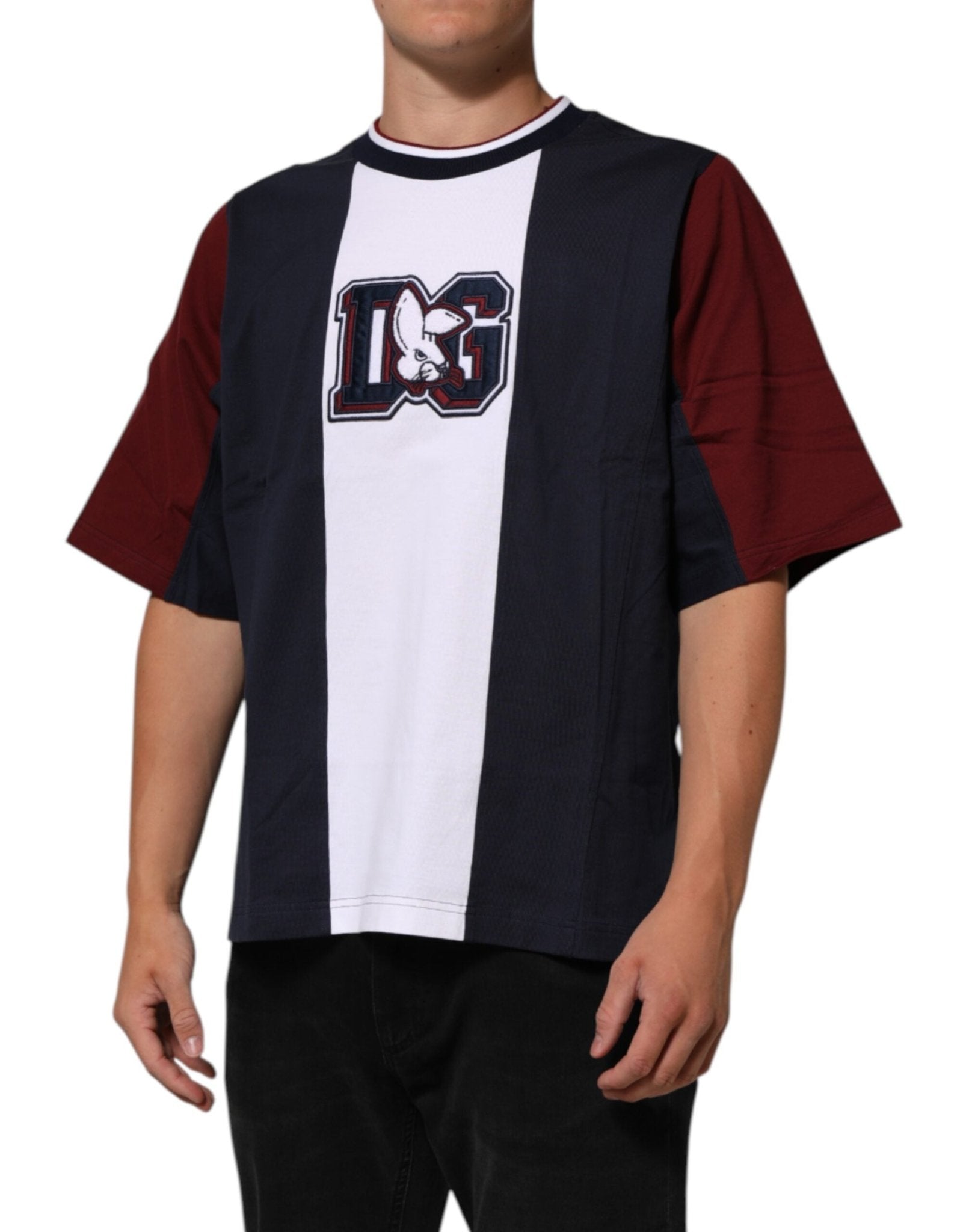 Dolce & Gabbana Multicolor Striped Cotton Men Crew Neck T-shirt – M par Dolce & Gabbana | Disponible sur Sandy Store ByNet
