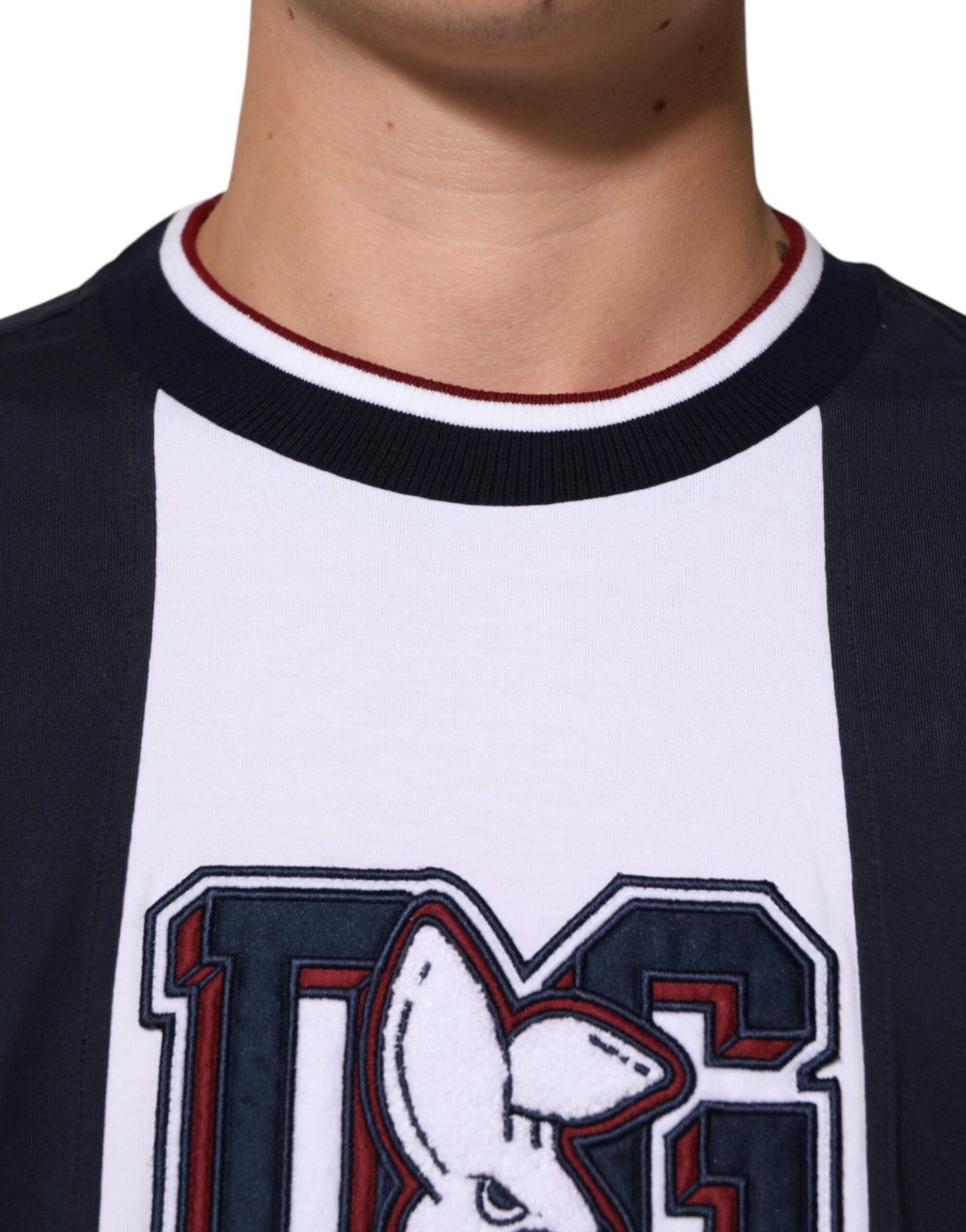 Dolce & Gabbana Multicolor Striped Cotton Men Crew Neck T-shirt – M par Dolce & Gabbana | Disponible sur Sandy Store ByNet