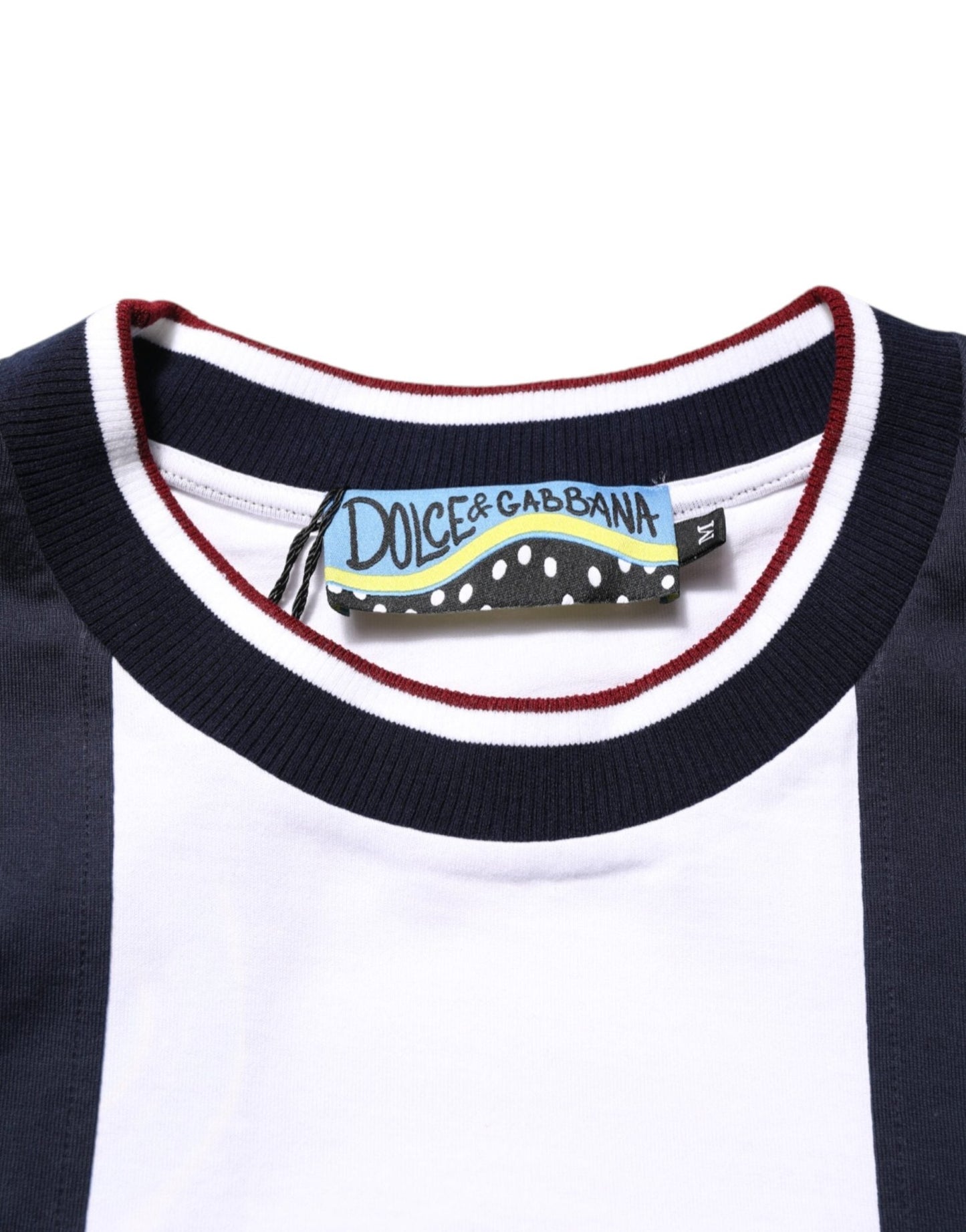 Dolce & Gabbana Multicolor Striped Cotton Men Crew Neck T-shirt – M par Dolce & Gabbana | Disponible sur Sandy Store ByNet