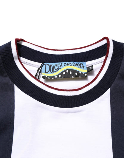 Dolce & Gabbana Multicolor Striped Cotton Men Crew Neck T-shirt – M par Dolce & Gabbana | Disponible sur Sandy Store ByNet