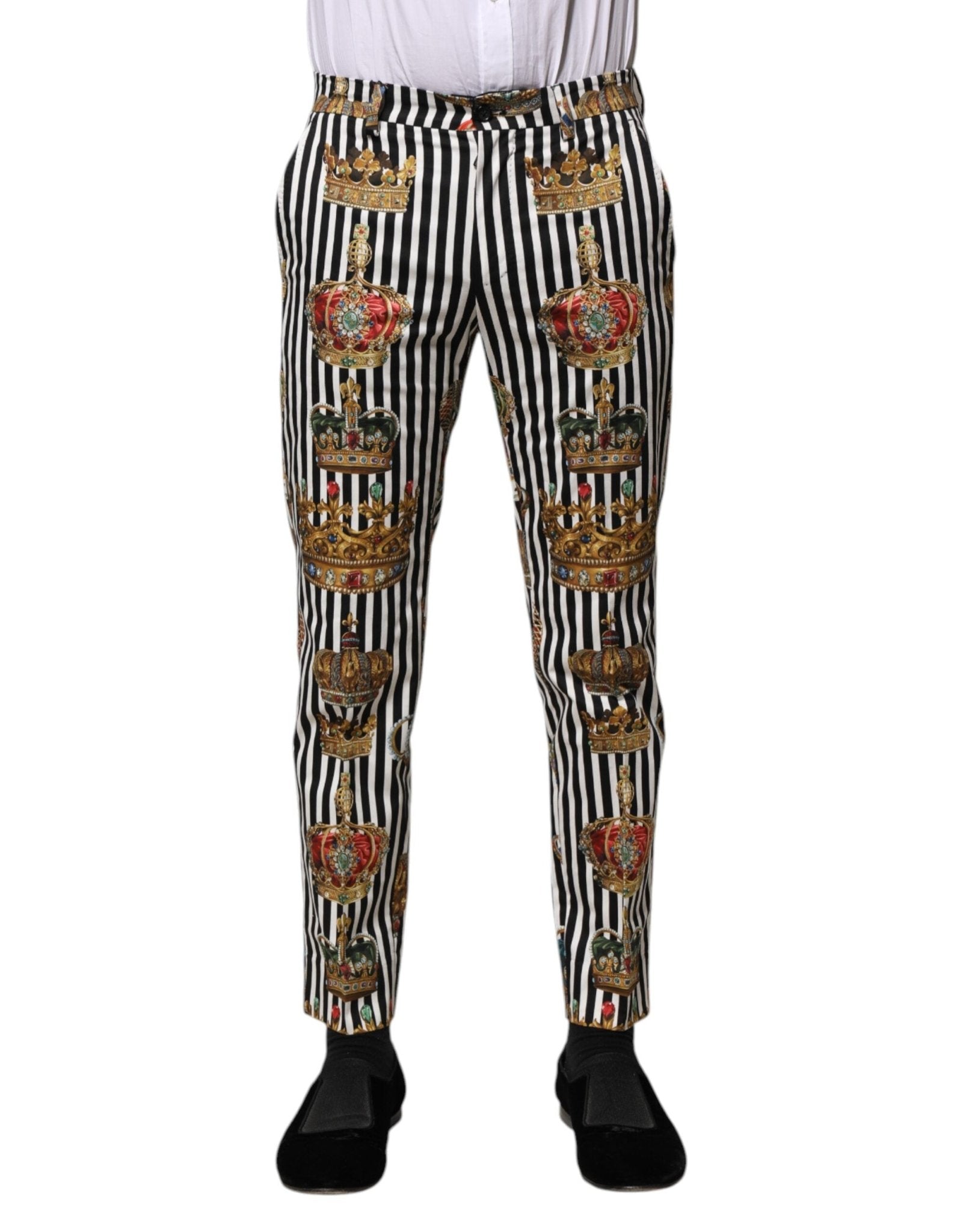 Dolce & Gabbana Multicolor Striped Crown Pants – IT44 | XS par Dolce & Gabbana | Disponible sur Sandy Store ByNet