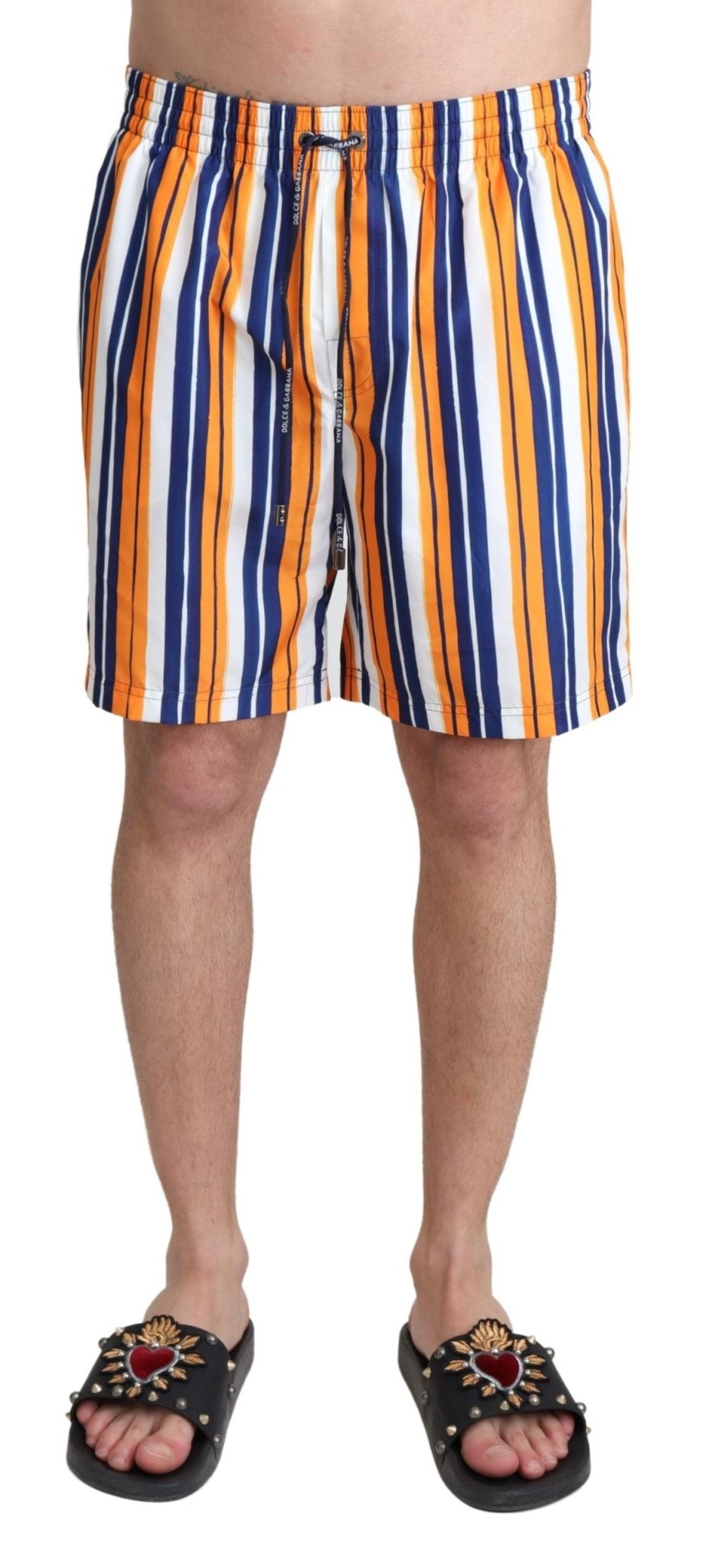 Dolce & Gabbana Multicolor Striped Swim Shorts Trunks - Sandy Store ByNet