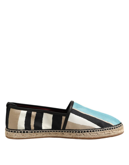 Dolce & Gabbana Multicolor Stripes Canvas Flat Espadrille Shoes – EU41/US8 par Dolce & Gabbana | Disponible sur Sandy Store ByNet