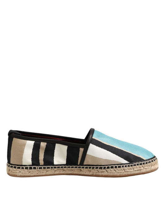 Dolce & Gabbana Multicolor Stripes Canvas Flat Espadrille Shoes – EU41/US8 par Dolce & Gabbana | Disponible sur Sandy Store ByNet
