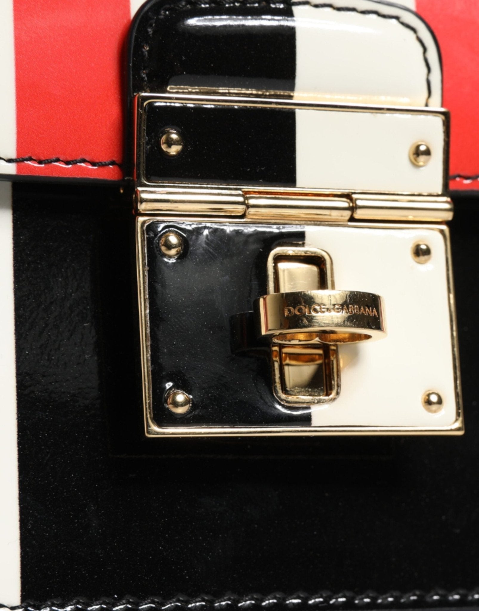 Dolce & Gabbana Multicolor Stripes Leather Crossbody Bag - Sandy Store ByNet