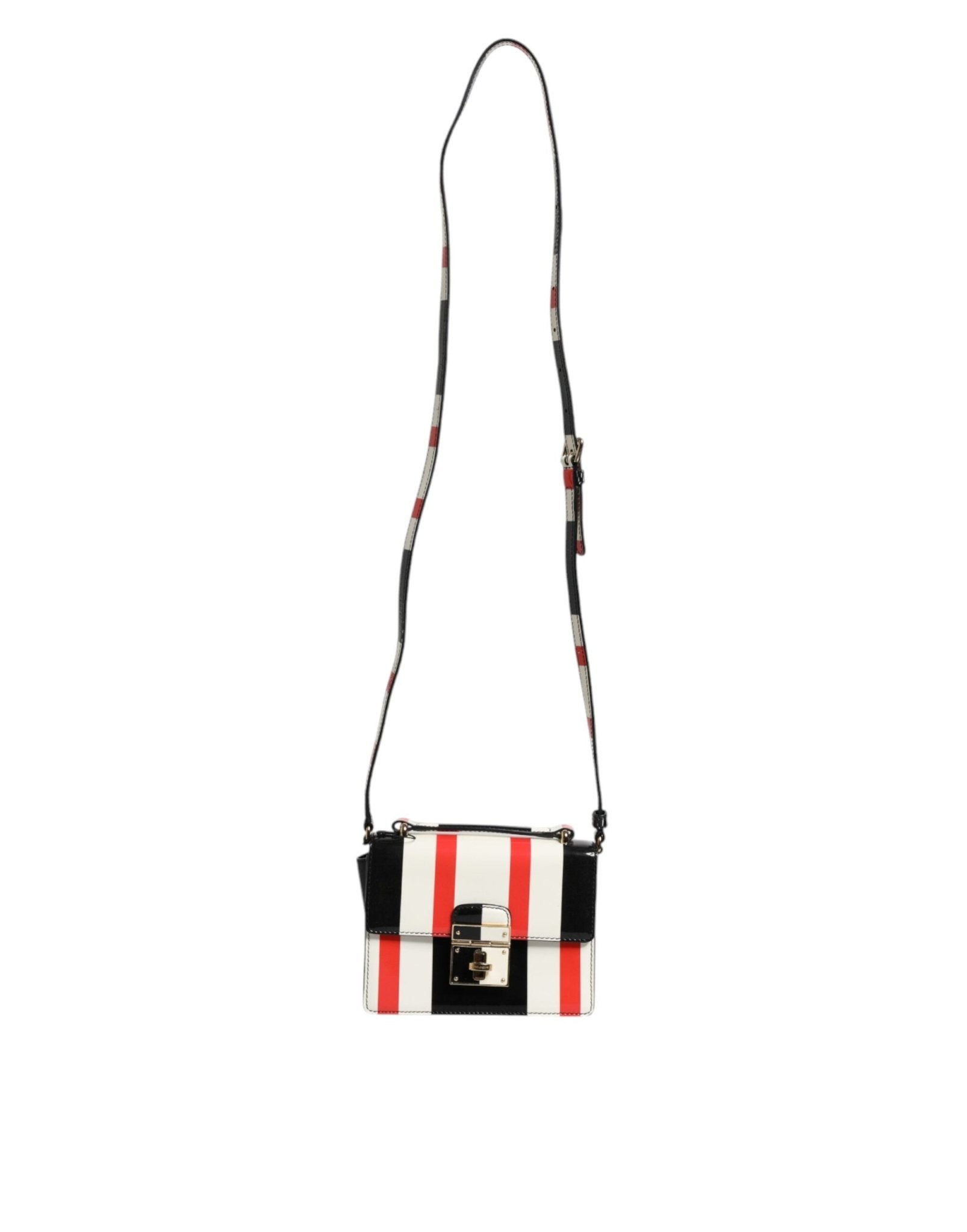 Dolce & Gabbana Multicolor Stripes Leather Crossbody Bag - Sandy Store ByNet
