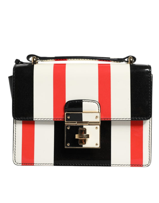 Dolce & Gabbana Multicolor Stripes Leather Crossbody Bag - Sandy Store ByNet