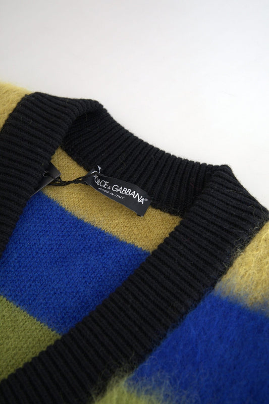 Dolce & Gabbana Multicolor Stripes V - neck Pullover Sweater – IT38 | XS par Dolce & Gabbana | Disponible sur Sandy Store ByNet