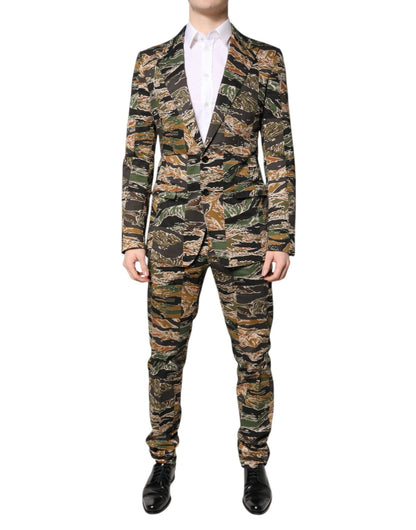 Dolce & Gabbana Multicolor TAORMINA Single Breasted 2 Piece Suit – IT48 | M par Dolce & Gabbana | Disponible sur Sandy Store ByNet