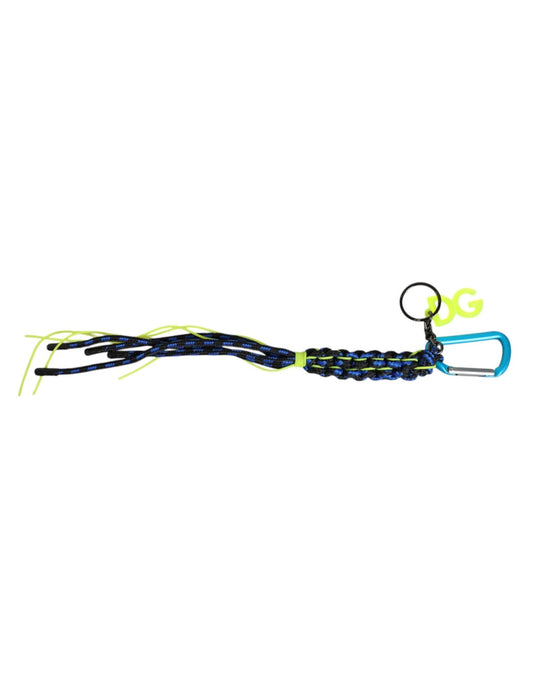 Dolce & Gabbana Multicolor Tape String DG Logo Keychain Polyester Keyring - Sandy Store ByNet