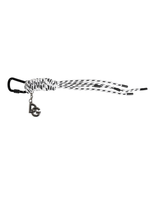Dolce & Gabbana Multicolor Tape String DG Logo Keychain Polyester Keyring - Sandy Store ByNet
