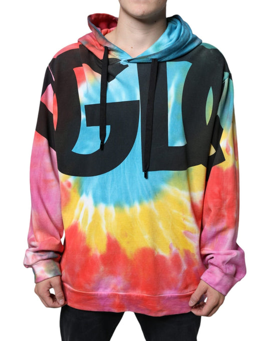 Dolce & Gabbana Multicolor Tie Dye Hooded Sweatshirt Sweater - Sandy Store ByNet