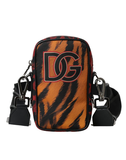 Dolce & Gabbana Multicolor Tiger Print Nylon Logo Cross Body Bag – par Dolce & Gabbana | Disponible sur Sandy Store ByNet