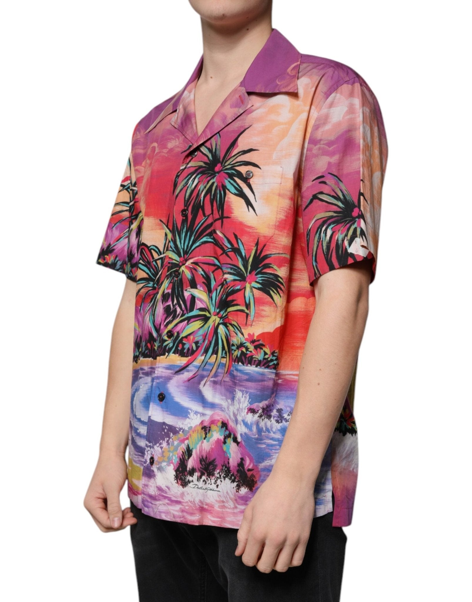 Dolce & Gabbana Multicolor Tropical Button Down Casual Shirt - Sandy Store ByNet
