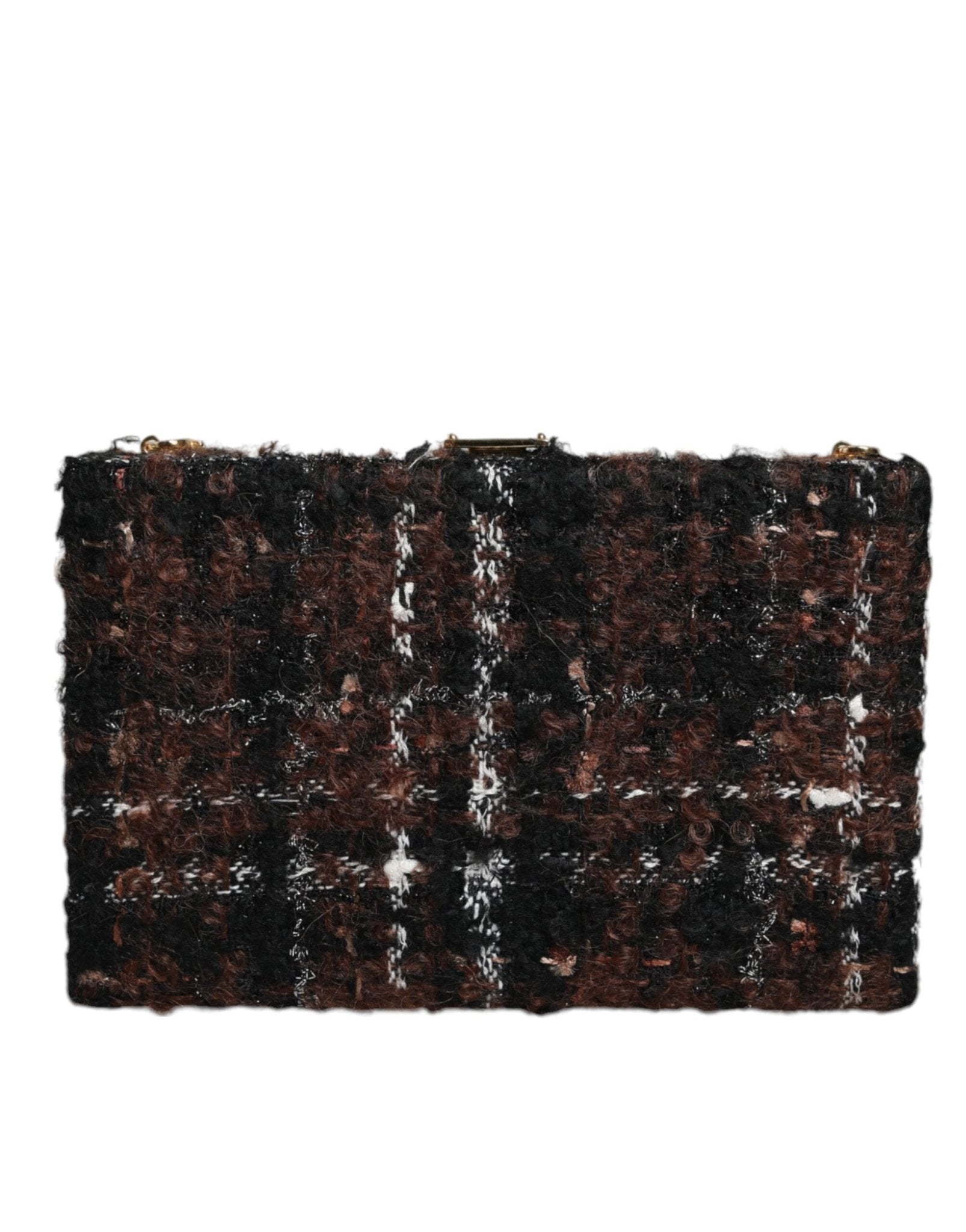 Dolce & Gabbana Multicolor Tweed Floral Clutch Evening Party Purse CrossBody Bag - Sandy Store ByNet