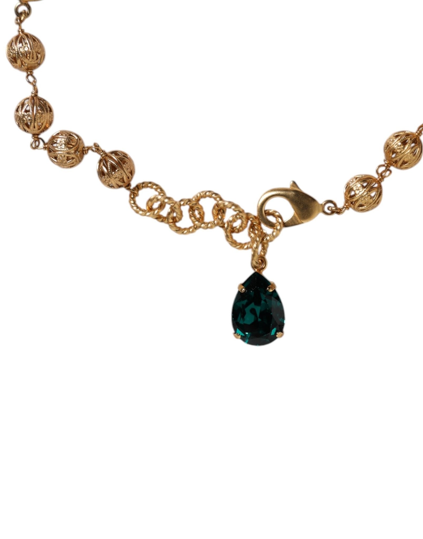 Dolce & Gabbana Multicolor Whimsical Face Charm Pendant Beaded Necklace - Sandy Store ByNet