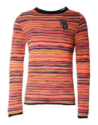 Dolce & Gabbana Multicolor Wool DGLogo Knit Pullover Sweater – IT48 | M par Dolce & Gabbana | Disponible sur Sandy Store ByNet