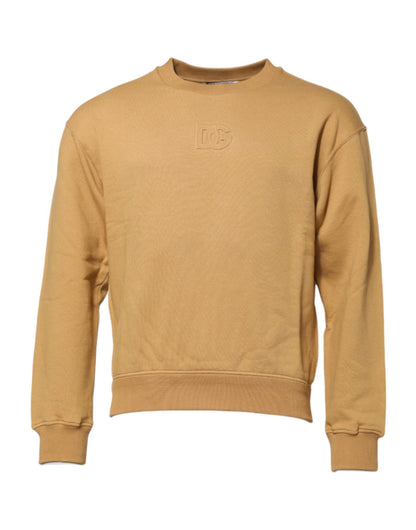 Dolce & Gabbana Mustard Cotton DG Embossed Pullover Sweater – IT44 | XS par Dolce & Gabbana | Disponible sur Sandy Store ByNet