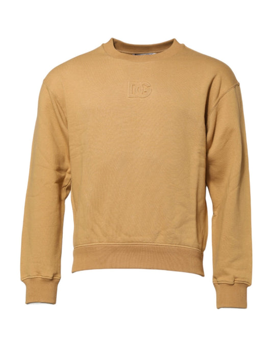 Dolce & Gabbana Mustard Cotton DG Embossed Pullover Sweater – IT44 | XS par Dolce & Gabbana | Disponible sur Sandy Store ByNet