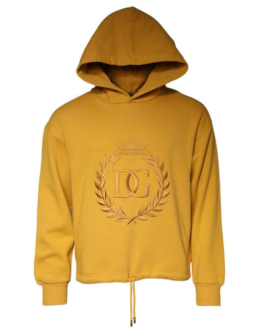 Dolce & Gabbana Mustard DG Hooded Men Sweatshirt Sweater - Sandy Store ByNet
