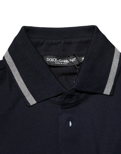 Dolce & Gabbana Navy Blue Cotton Crown Crest Logo Men T-Shirt – IT44 | XS par Dolce & Gabbana | Disponible sur Sandy Store ByNet