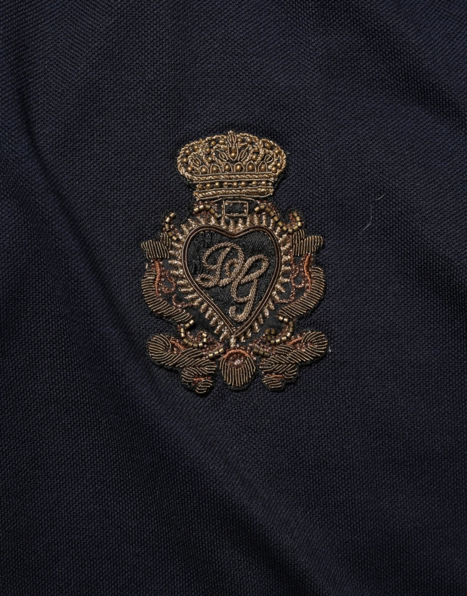 Dolce & Gabbana Navy Blue Cotton Crown Crest Logo Men T-Shirt – IT44 | XS par Dolce & Gabbana | Disponible sur Sandy Store ByNet