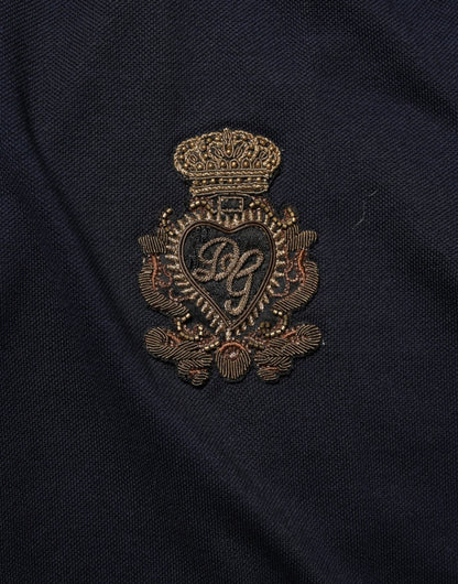 Dolce & Gabbana Navy Blue Cotton Crown Crest Logo Men T-Shirt – IT44 | XS par Dolce & Gabbana | Disponible sur Sandy Store ByNet